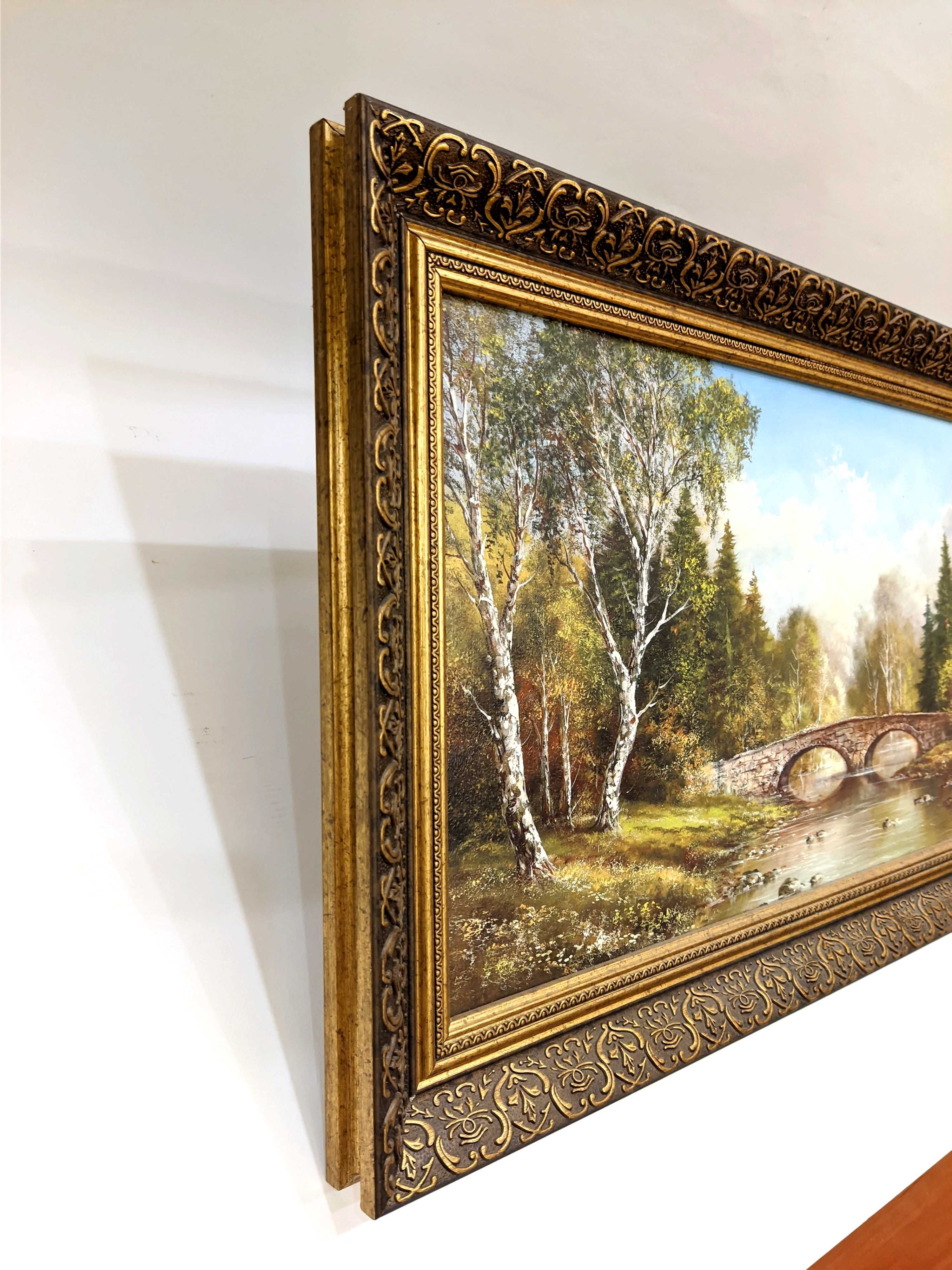 Картина "Каменный мост" багет 40*77 см, Германия.