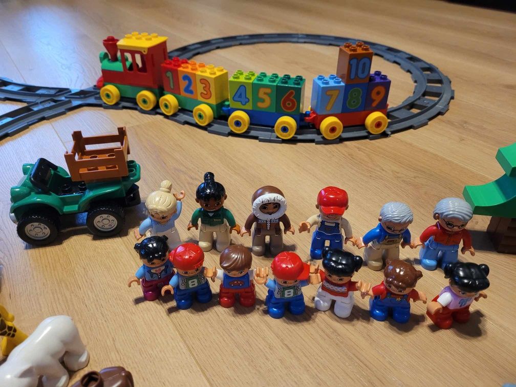 Lego Duplo duży zestaw zwierzątka pociąg
