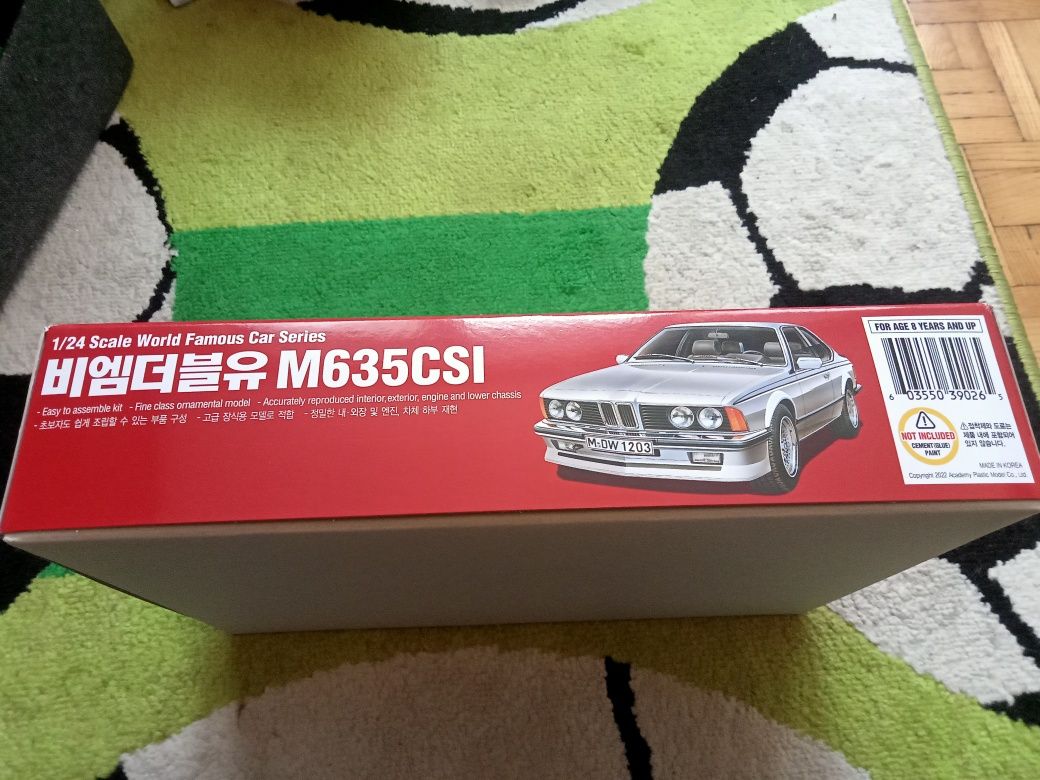 BMW M635 CSI - Academy- Nowy model 1:24 Unikat!