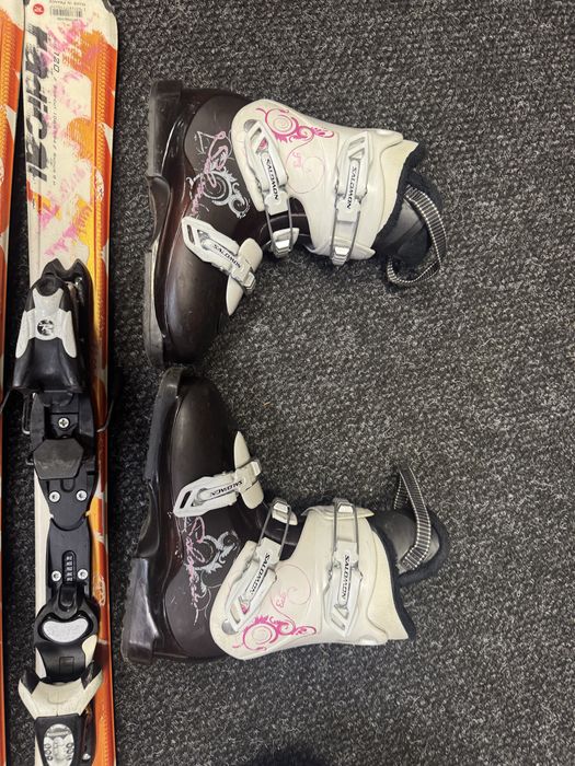 Zestaw Narty Junior Rossignol 120cm + Buty Salomon 23.5cm + Kask Bolle