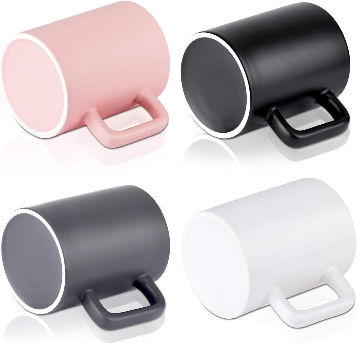 Newanovi Ceramiczny kubek o poj. 500 ml różowy