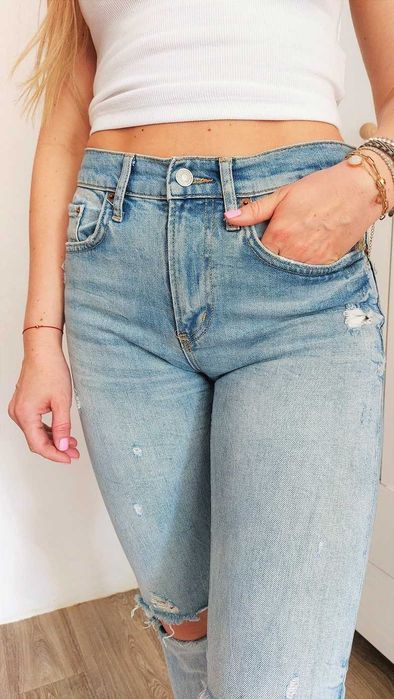 Spodnie jeansy niebieskie Zara r.M 38