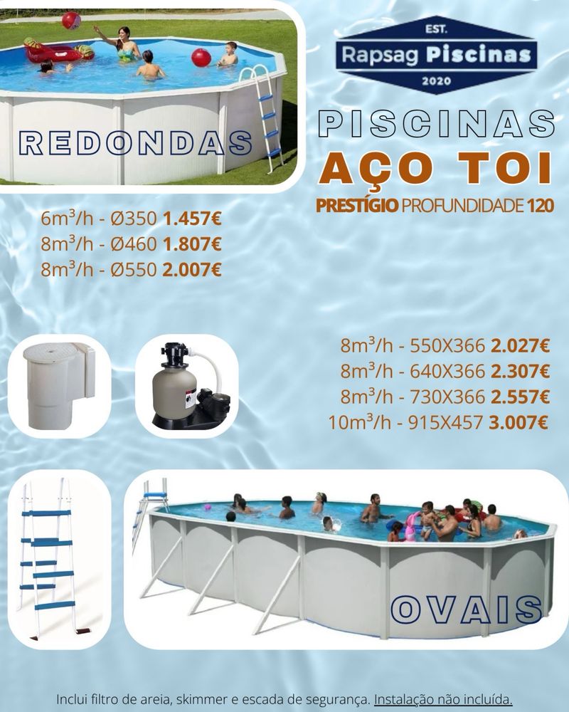 Piscinas RAPSAG aço TOI