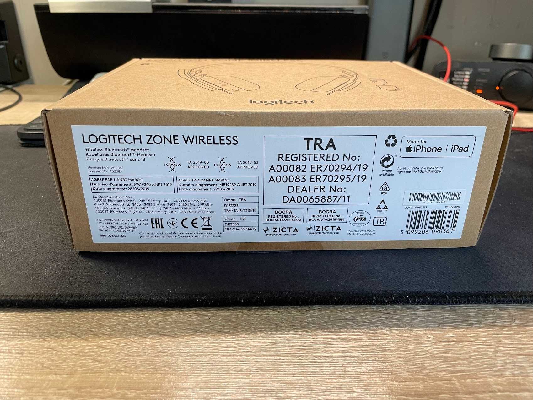 Słuchawki Logitech Zone Wireless BEZPRZEWODOWE bluetooth