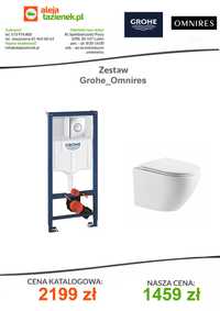 Zestaw Stelaż do WC Grohe z miską Omnires Ottawa 49 cm Lublin