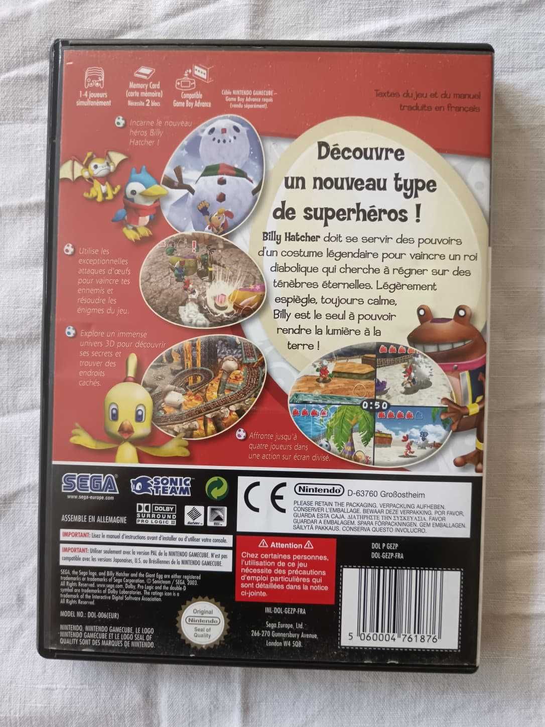 Billy Hatcher & The Giant Egg [Nintendo GameCube, 2003] Complete | FR