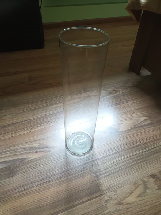 Szklany wazon tuba 40cm