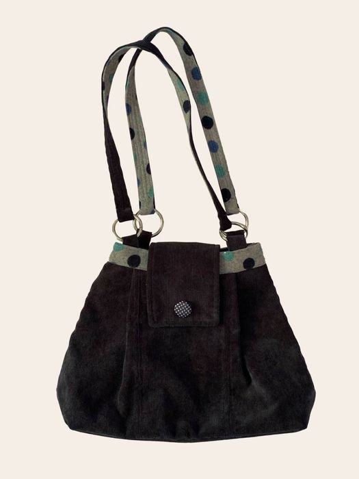 Жіноча сумка Синій вельвет