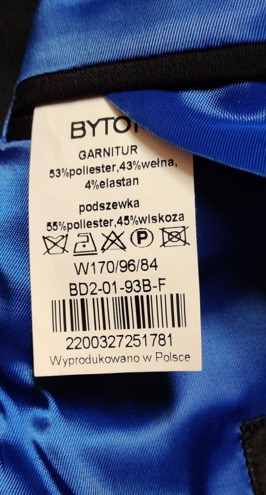 Garnitur Bytom granatowy rozm 48