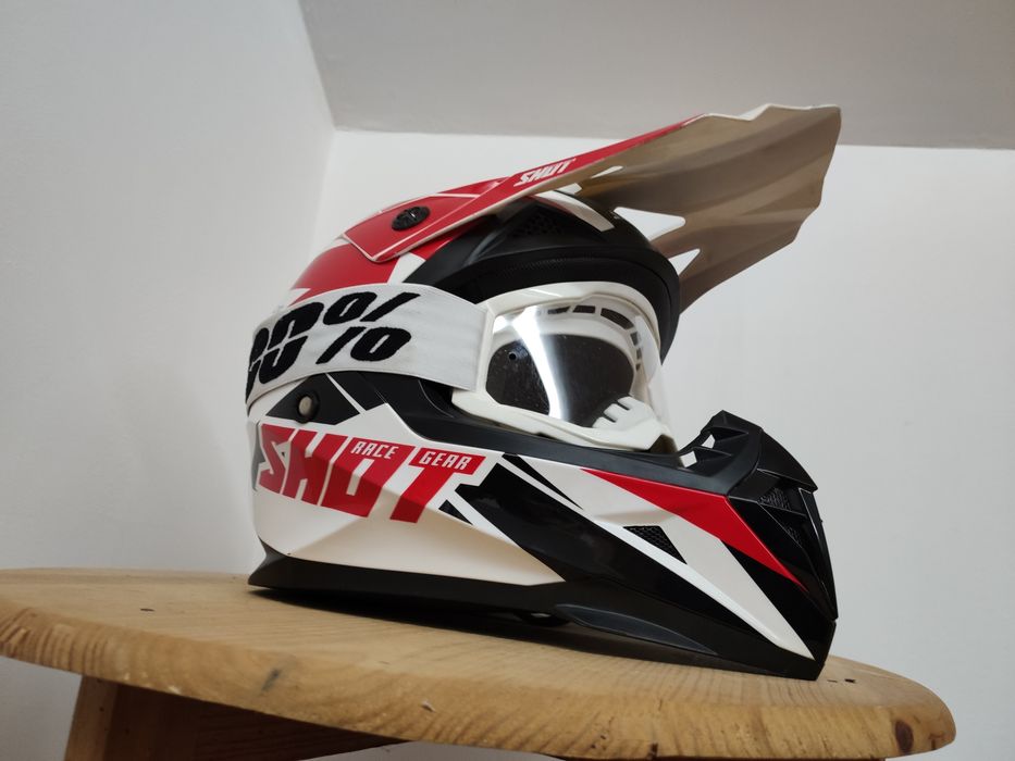 Capacete Pulse SHOT vermelho - M - COMO NOVO