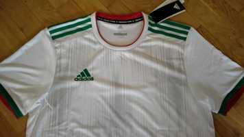 Oryginalna koszulka Adidas, sportowa męska, wzór biała kolory Legia,