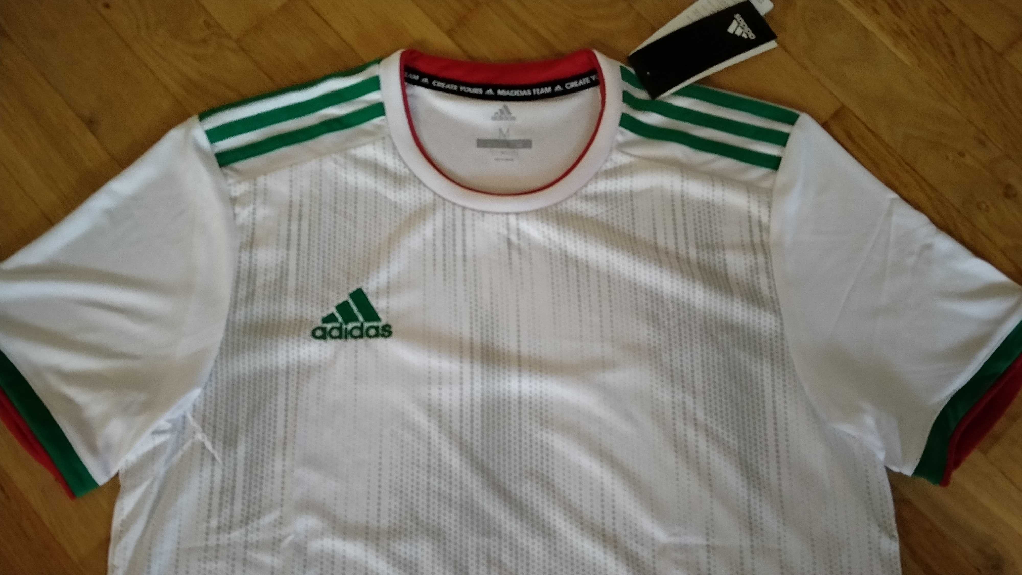 Oryginalna koszulka Adidas, sportowa męska, wzór biała kolory Legia,