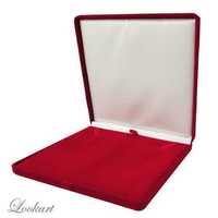 Pudełko jubilerskie na naszyjnik aksamitne czerwone Walentynki p101
