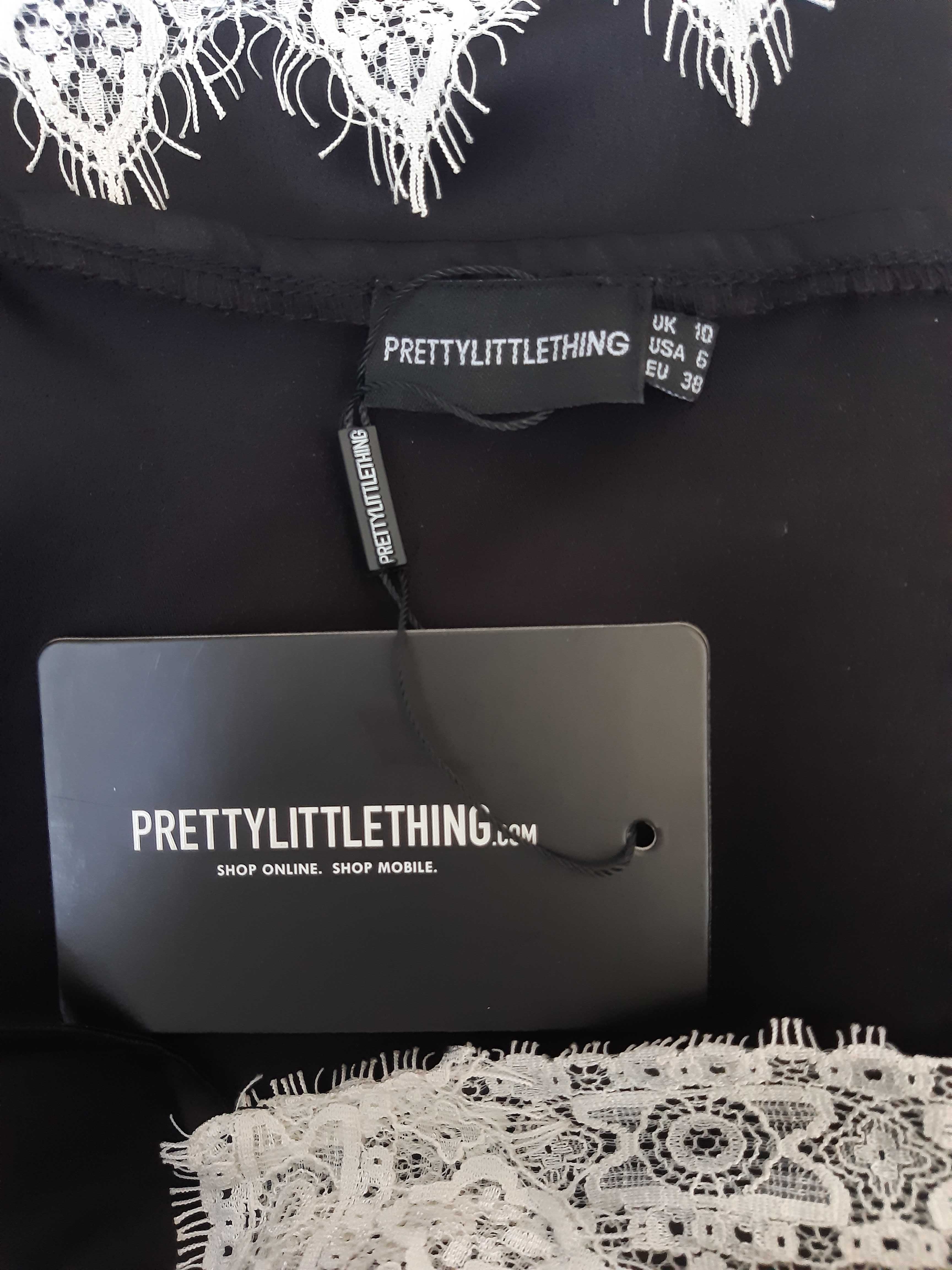 Красивый пеньюар, комбинация со вставками кружева prettylittlething