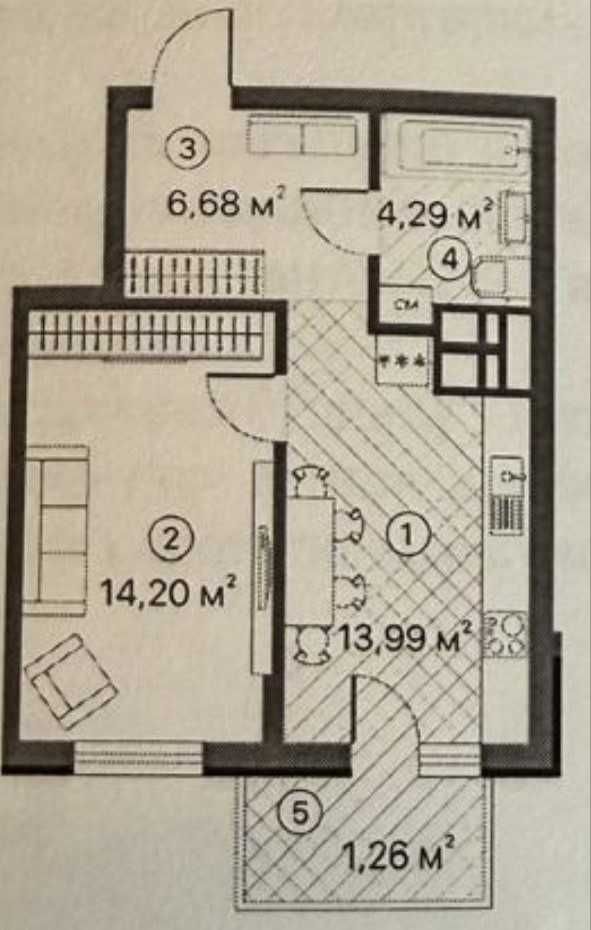 Продаж 1к квартира 40.42 м², 7 поверх, буд. 7.3, ЖК 7 Квартал, БЕЗ %