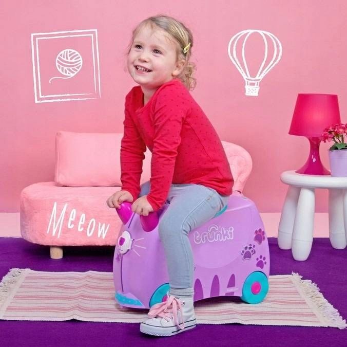 Jeżdżąca Walizka Jeździk Trunki Kotek Podręczna