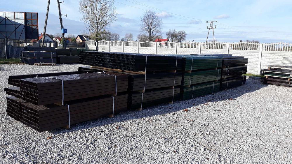 Słupek ogrodzeniowy, profil 60x40, 2200mm, ocynkowany + ral kolor