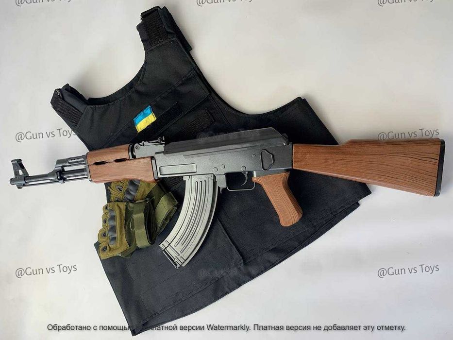 Металевий Дитячий Автомат Калашникова АК-47 реалістичний іграшка калаш