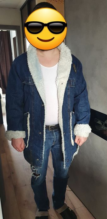 Джинсова зимова куртка