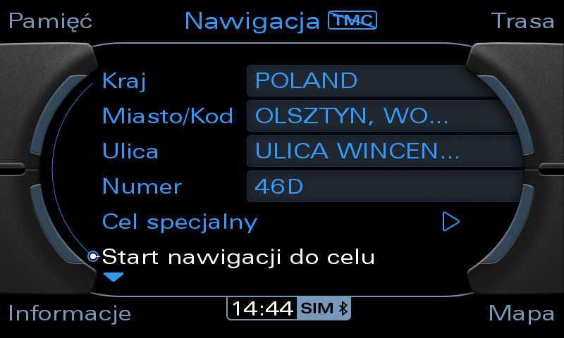 Audi POLSKIE MENU Lektor Nawigacje MMI 3G A4 A5 A6 A8 Q5 Q7
