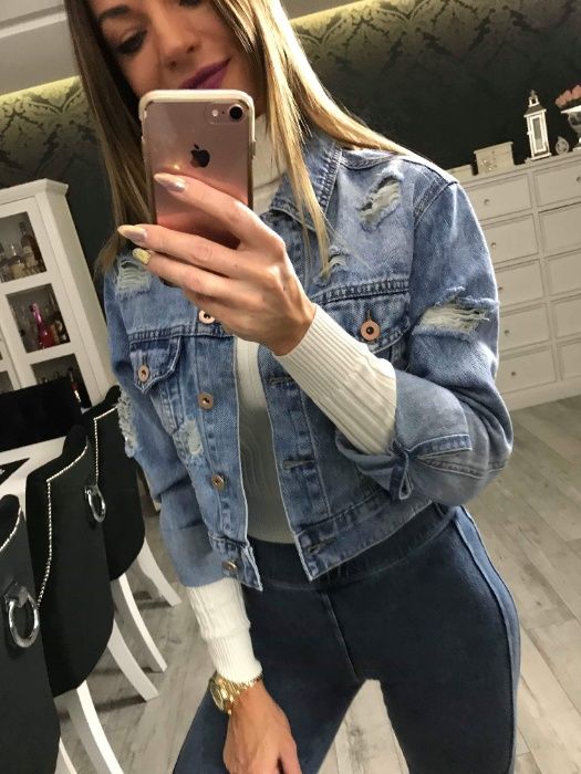 Kurtka jeansowa M