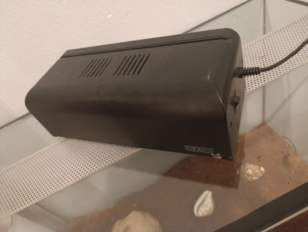 Terrário scalare com alguns equipamentos