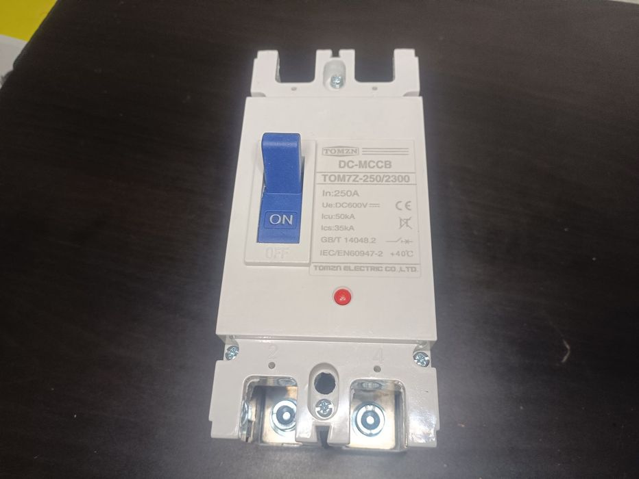 DC Автомат ПОСТІЙНОГО Струму TOMZN 250A TOM7Z DC-MCCB Вимикач 12V 24V
