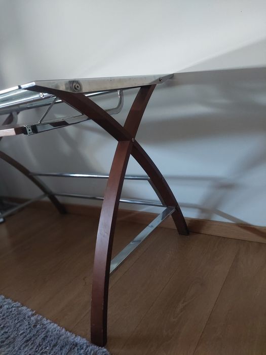 Secretária com tampo em Vidro