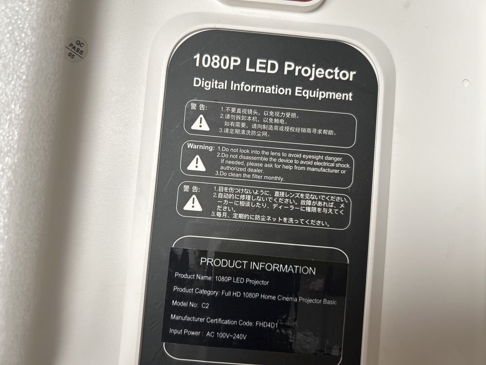 Projektor rzutnik WZATCO C2 1080P LED + urządzenie do streamingu