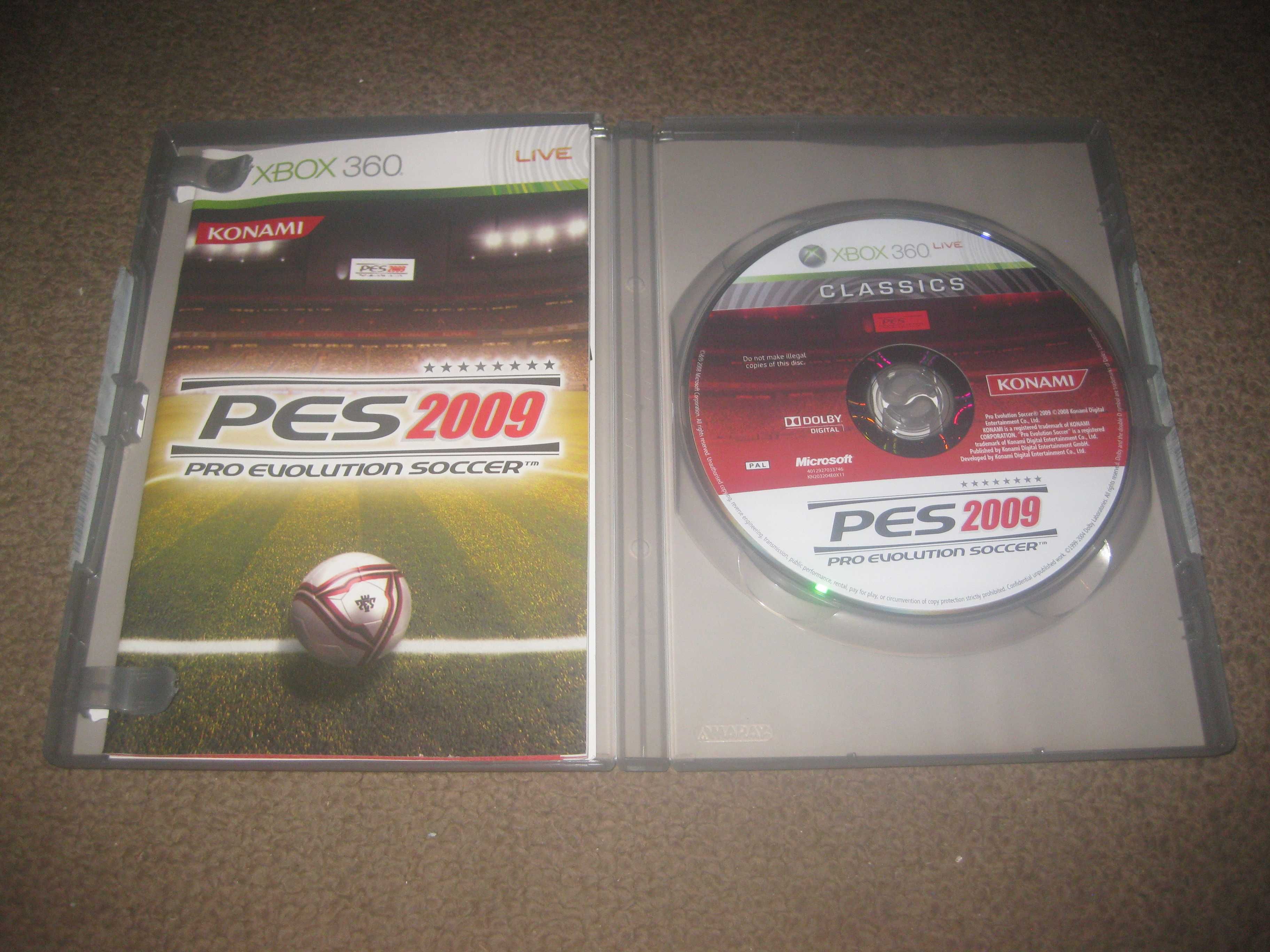 Jogo "PES 2009" para a Xbox 360/Completo!