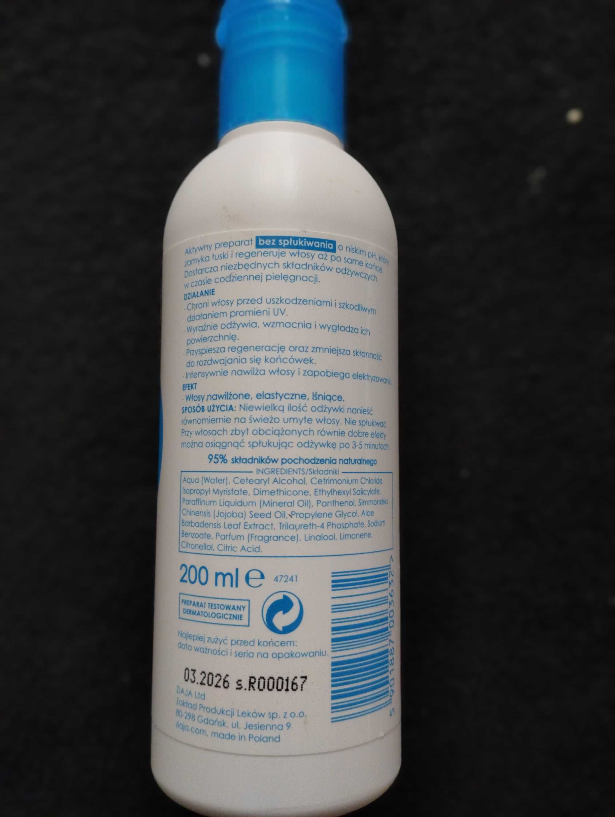 ZIAJA Odżywka codzienna pielęgnacja olej jojoba - 200 ml Mam 3 sztuki