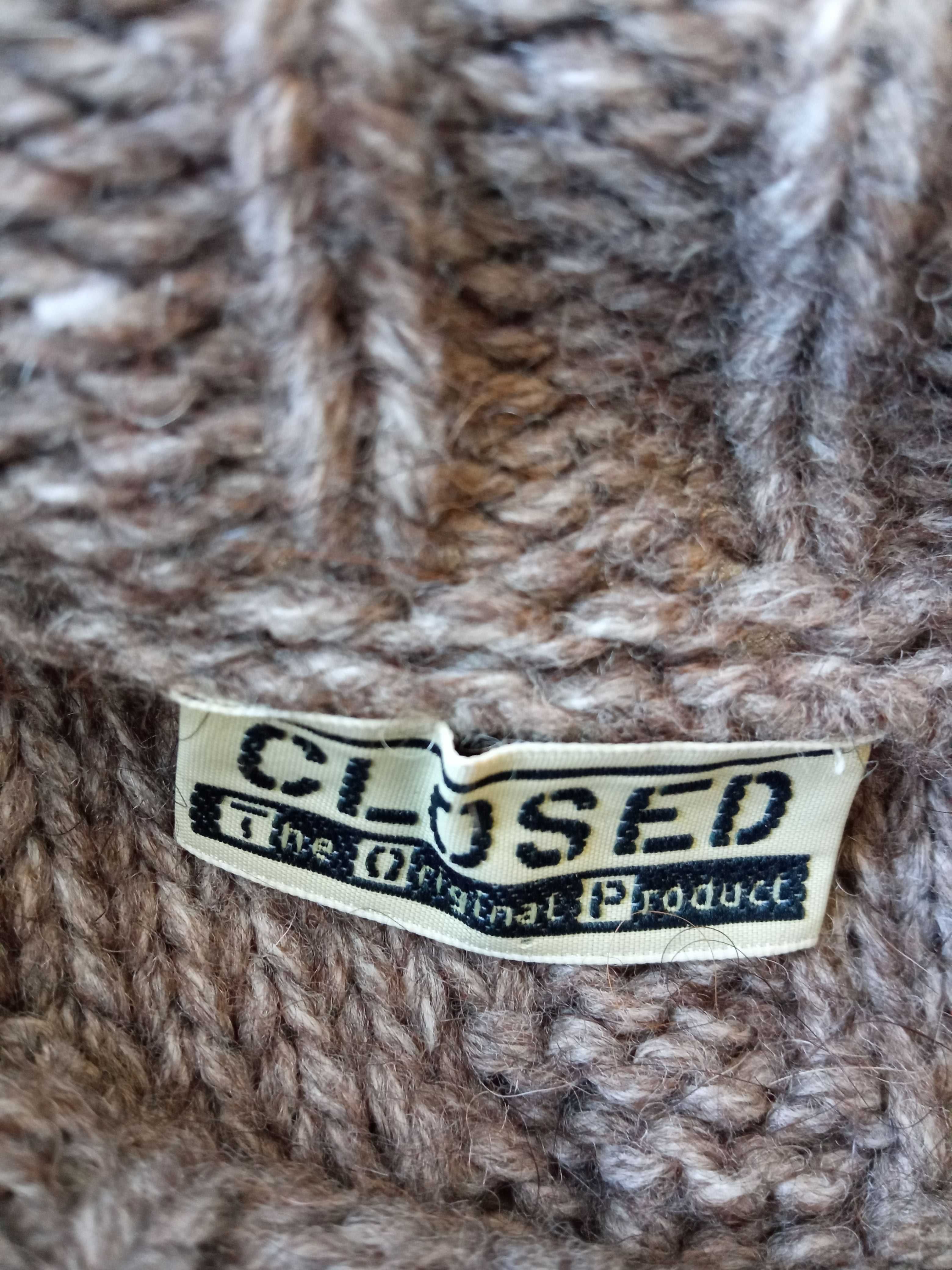 Closed damski sweter wełniany półgolf alpaka r S