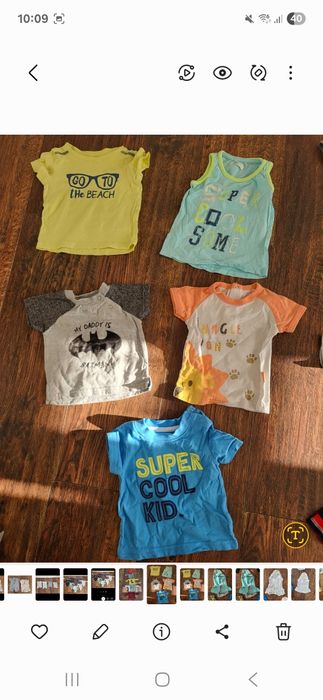 Koszulki paka zestaw 68 krótki rękaw dla niemowlaka