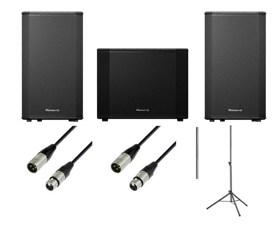 Pioneer DJ 2 x XPRS122 XPRS1182S aktywny zestaw nagłośnienia