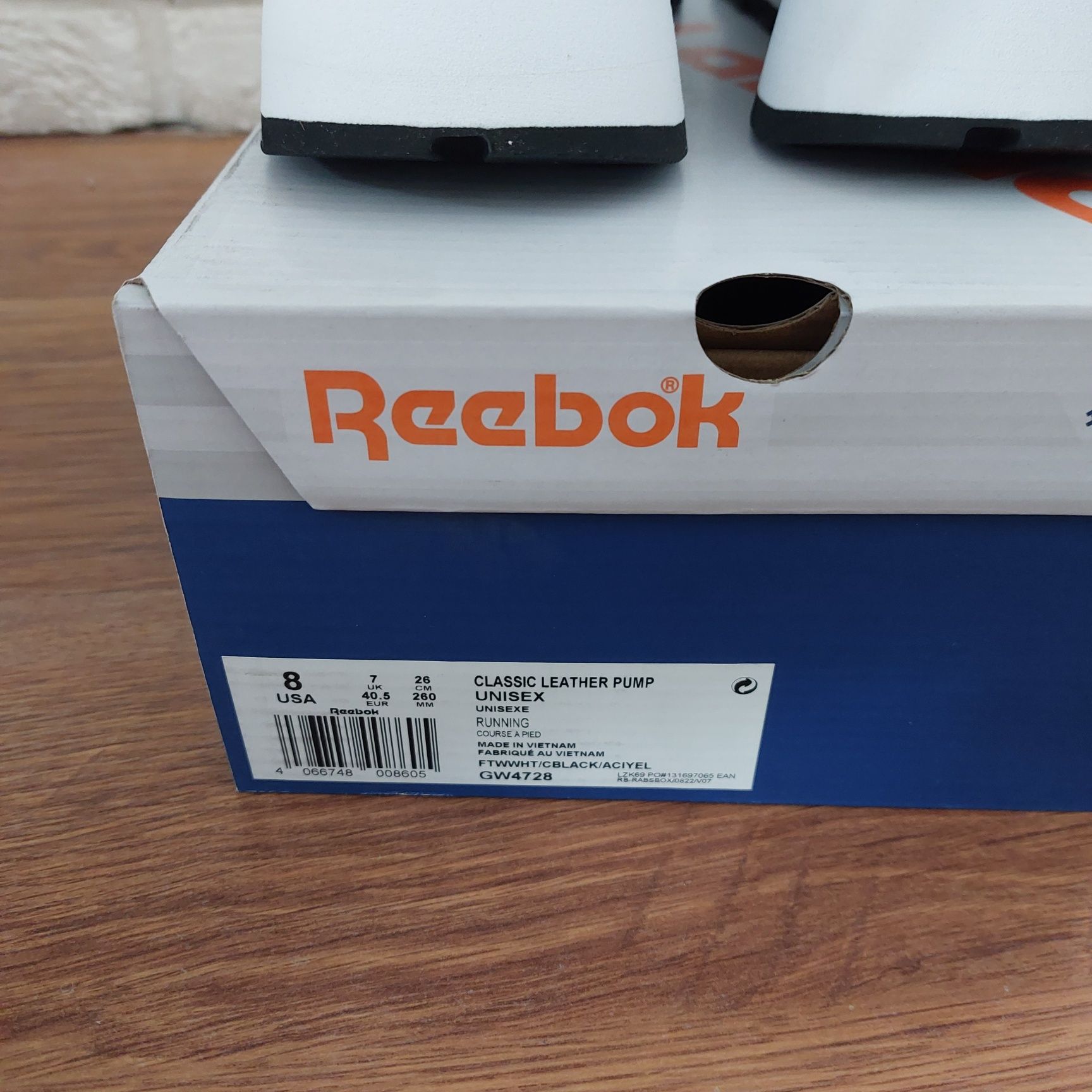 Buty reebok classic leather pump 40.5 unisex
