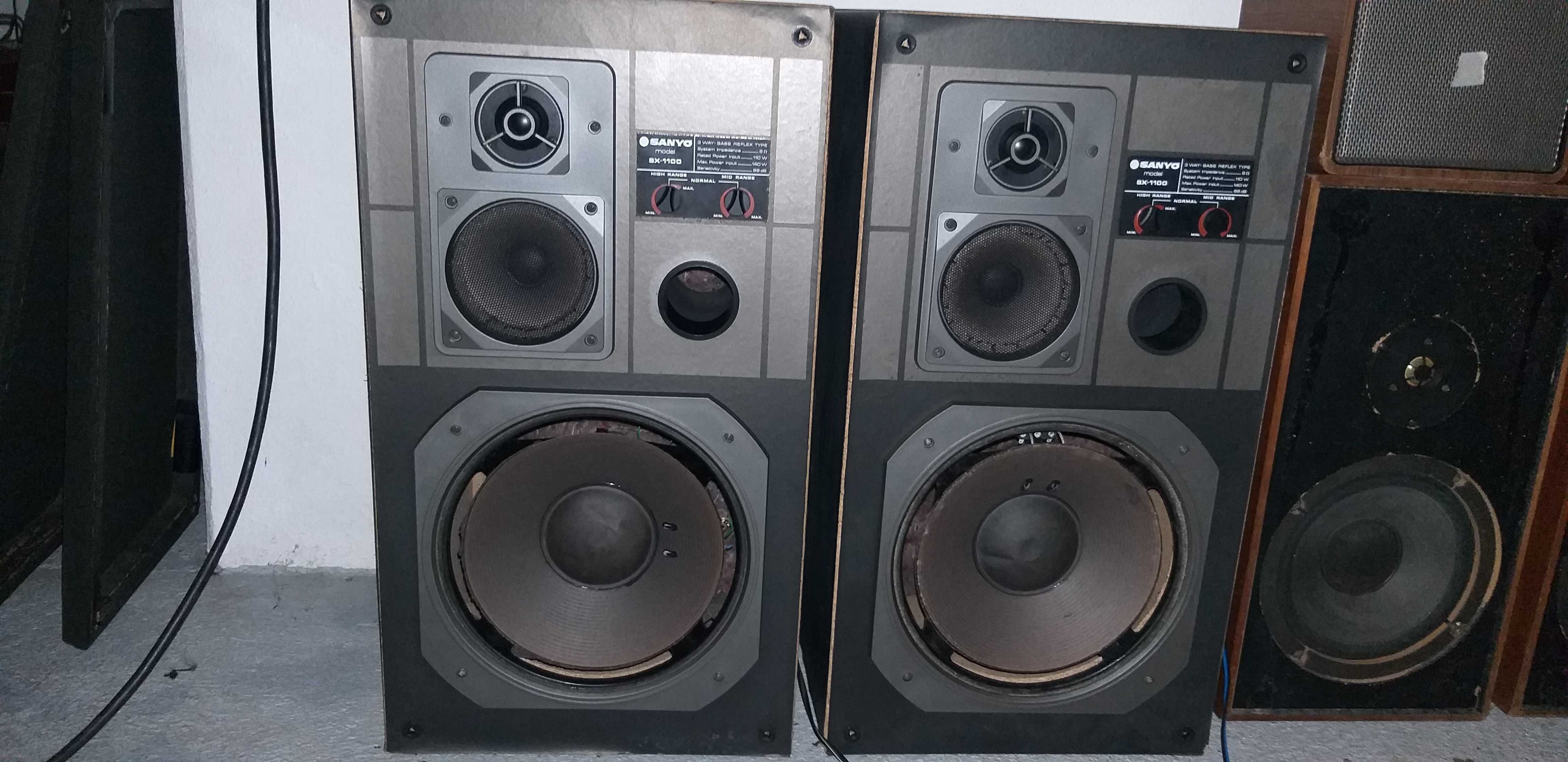 colunas sanyo sx 1100 POTENTES 140 watts