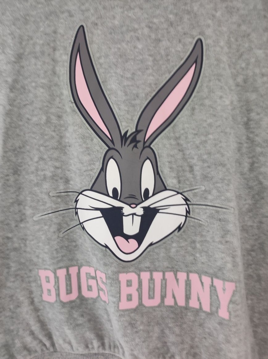 Love to lounge welurowa bluza królik Bugs looney tunes XS S 34 36