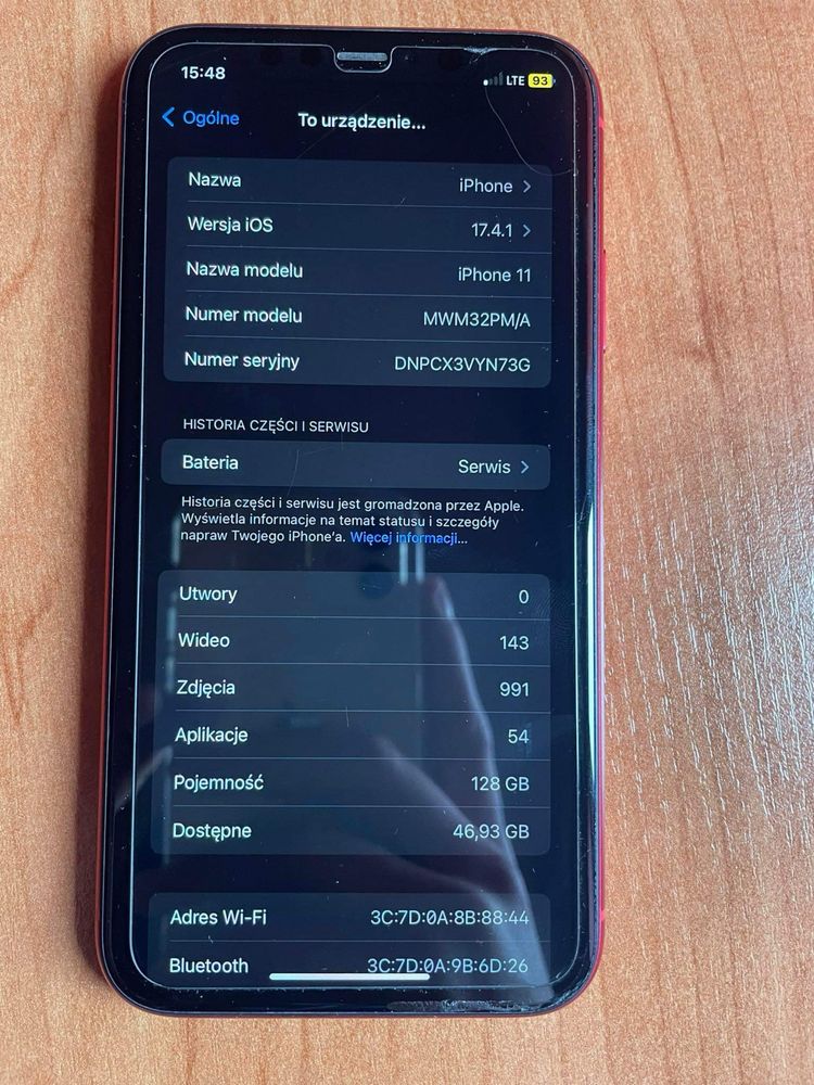 iPhone 11 red 128 gb