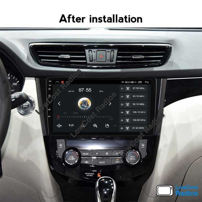 Rádio 2DIN 10" Nissan QASHQAI 2 - J11 (2013 a 2017) • Android 15
