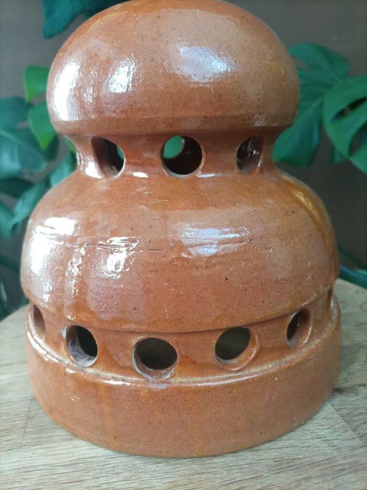 Ceramiczny klosz lampy vintage z otworami – lata 60./70 XXw