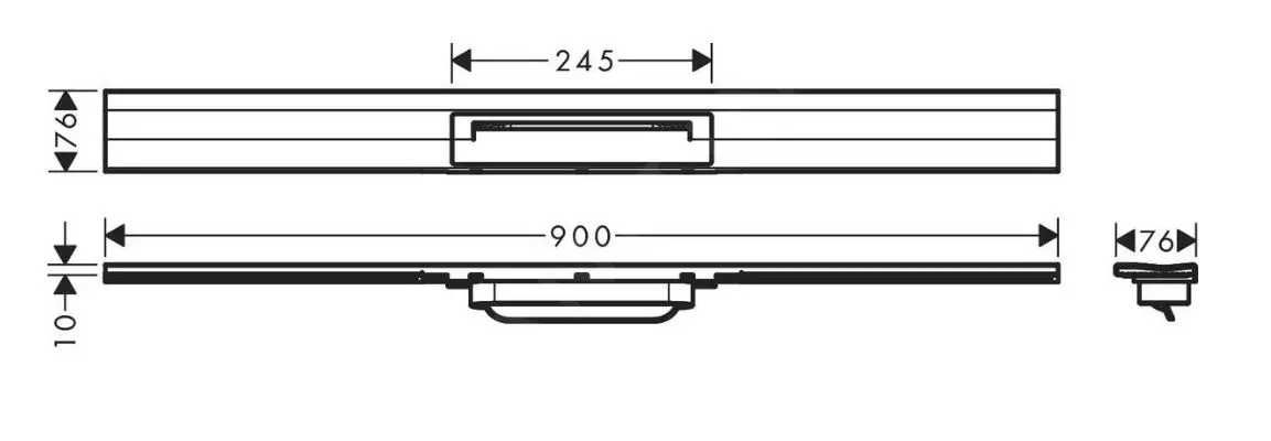 Hansgrohe Raindrain element zewnętrzny odpływu liniowego