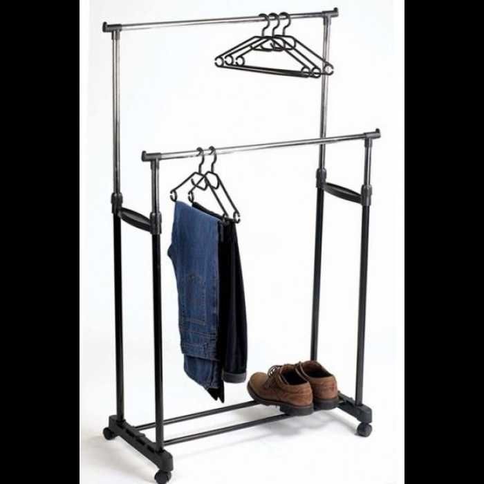 Телескопическая вешалка стойка для одежды напольная