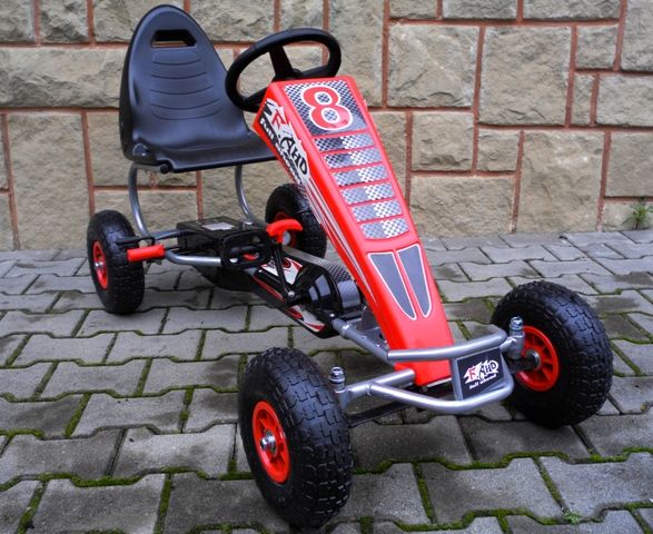 Duży gokart G5, Pompowane koła, hamulec ręczy, na wiek ok 4-11 lat