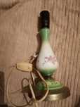 Lampka ceramiczna w kwiaty bez klosza Vintage