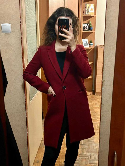 Ciepły płaszcz 75% wełna ZARA