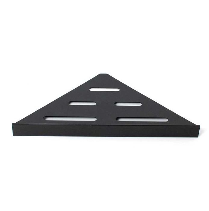 Półka narożna ze stali nierdzewnej TEBO Tile In Black czarna 2 w 1