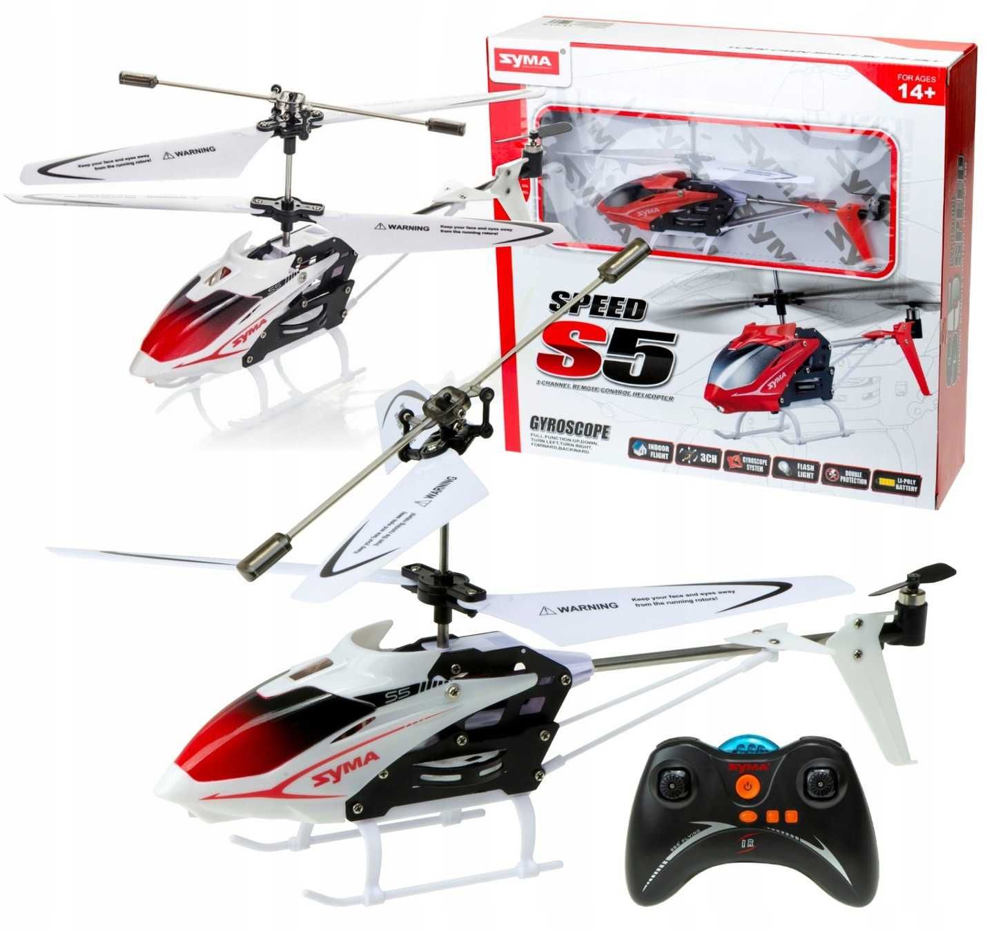 Helikopter zdalnie sterowny SYMA S5 dla dzieci na pilot biały
