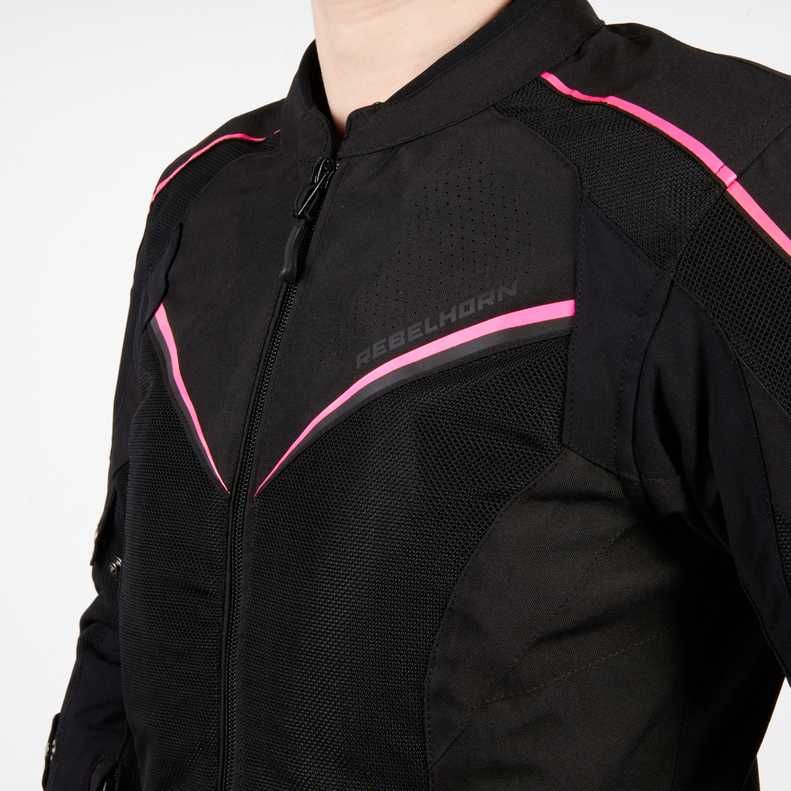 Motocyklowa kurtka tekstylna Rebelhorn Hiflow IV DAMSKA czar/różowy M