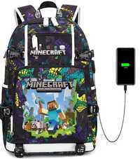 Plecak Minecraft z portem USB