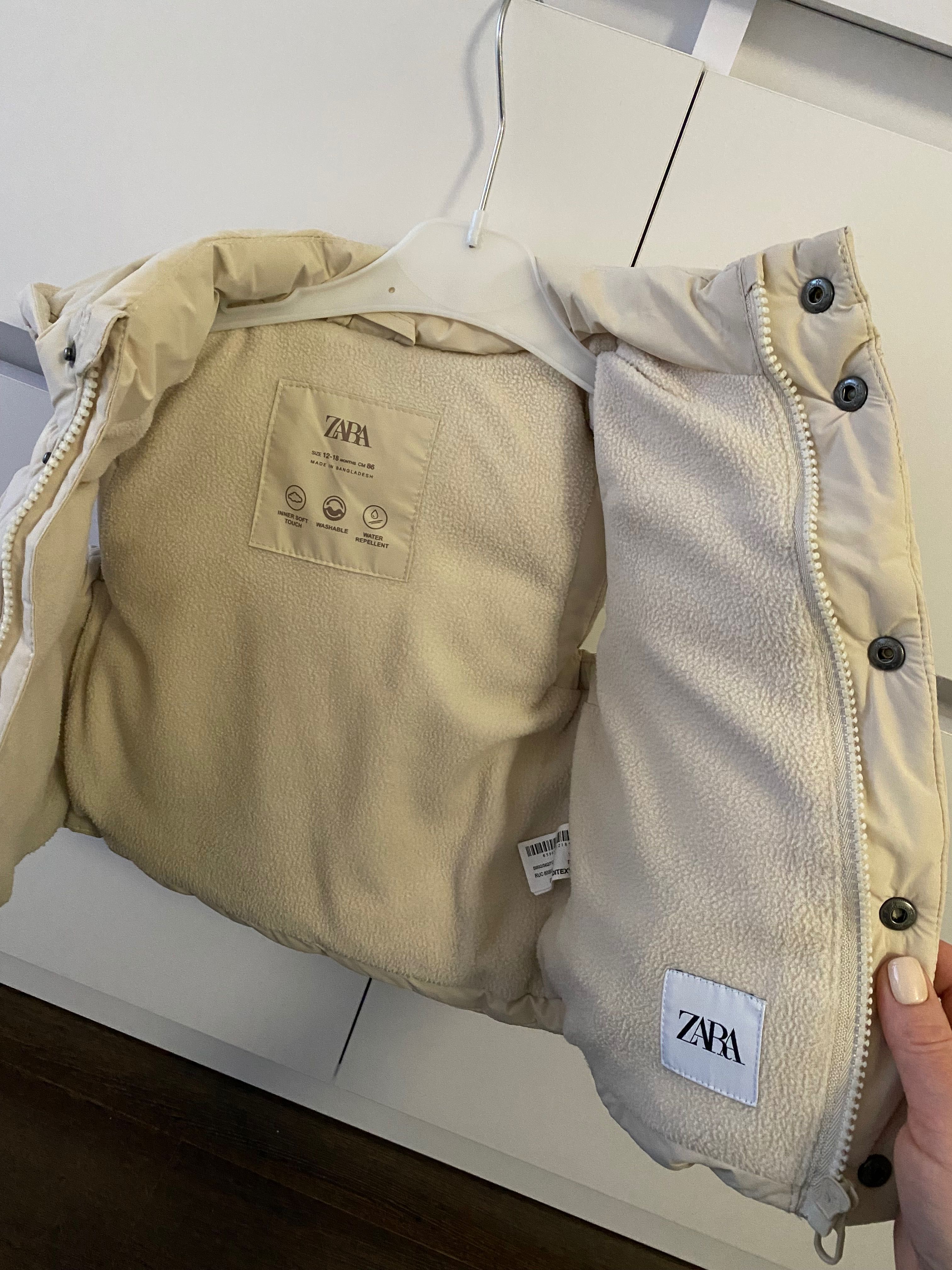 Куртка Zara джинсова куртка бузрукавка Zara шапки